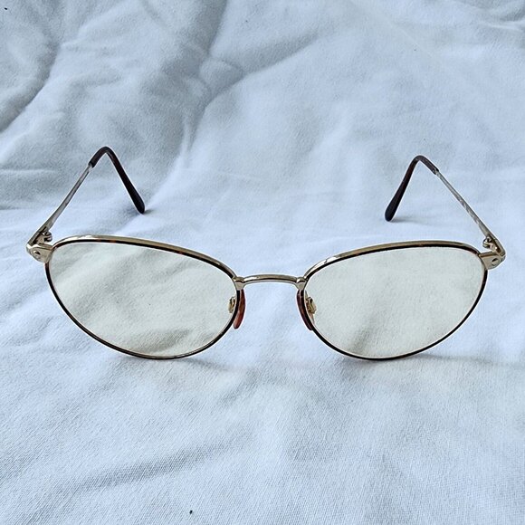 Giorgio Armani Eyeglasses Frame Only Brown Gold Round Italy 217 759 54-17-135 - Picture 3 of 10